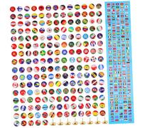 UKCOCO 200 pièces Punaises de Drapeaux Nationales Épingles Décoratives pour Carte Bureau et Tableau Affichage Compactes et pour Organisation et Décoration