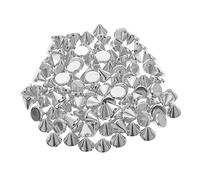 UKCOCO 200 pièces Rivets DIY Plastique Argenté Clous Forme de Pointe pour Décoration Punk de Vêtements Accessoires et Artisanat
