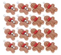UKCOCO 20pcs Charms en Résine Bonhomme en Pain D'épice pour Bijoux, Accessoires Suspendus Marron, pour Bricolage et Décoration Présents