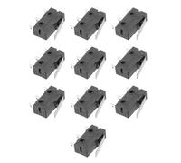 UKCOCO 20pcs interrupteur de fin de course étanche commutateur à bouton-poussoir momentané 3 broches longue charnière levier commutateur micro (noir)
