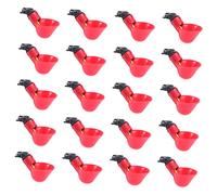 UKCOCO 20pièces Bol Eau Automatique pour Pigeons Et Cailles Abreuvoirs pour Volaille avec Vis Rouge pour Élevage De Poules Et Oiseaux