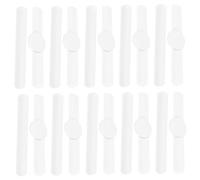 UKCOCO 20pièces Bracelets Slap Blancs Pvc Bands Snap Solides Pour Garçon Fille Diy Bracelets Papa Papa Vides Pour Fêtes Et Loisirs