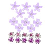 UKCOCO 20pièces Pinces à Cheveux Fleuries Mini Lot de Barrettes pour Tresses et Franges au Quotidien pour Fêtes