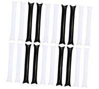 UKCOCO 24 pièces Bâtons Gonflables Encouragement Longs Ballons Résistants Blanc et Noir Accessoires Supporter pour Concert Sport Course et Fête