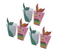UKCOCO 24 pièces Boîtes Popcorn Sirène Bleu et Rose Conteneurs Résistants pour Anniversaire Garçon Fille Boîte Pop Corn Originale pour et