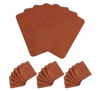 UKCOCO 24 Pièces Chiffon Doux en Microfibre Marron Multifonctionnel pour Écran D'ordinateur et Lentilles de Lunettes, Design en Suède Épaissi, Emballage Individuel, Bureau et Voyage