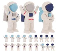 UKCOCO 24 pièces Lot de Gommes Miniatures Astronautes Forme de Dessin Animé Gomme Légère et Compacte pour Étudiants Pack Multifonction pour École et Maternelle Couleurs Assorties