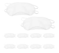 UKCOCO 24 Pièces Masque de Sommeil Occultant avec Bande Élastique Cache-yeux Confortables pour Voyage Sommeil Sieste Blocage Total de Lumière Adapté Avion Train et Hôtel Blanc