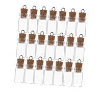 UKCOCO 24 pièces Mini Bouteilles Verre avec Bouchons Liège Lot de Fioles Décoratives pour Messages Souhaits et Stockage de Petits Objets