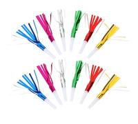 UKCOCO 24 pièces Sifflets Garçon Fille Colorés à Franges Métalliques Jouets Fête Anniversaire Souffleurs Bruit Mixte pour Kermesse Garçon Fille