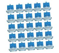 UKCOCO 25 Pièces Boîtes à Friandises Requin Papier Sacs à Bonbons Petits Coffrets pour Fête Anniversaire Garçon Fille Favor Bags Légers et Résistants pour Gâteaux et Jouets