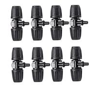 UKCOCO 25 pièces Connecteur de Tuyau avec Verrouillage Plat Raccord Voies pour Tuyaux Arrosage et Micro Aspersion Noir Durable et Facile à Installer