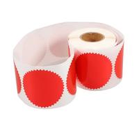 UKCOCO 250 pièces Étiquettes Métalliques à Bord Dentelé Rouge Autocollants de Sceau pour Certificats Timbres à Gaufrage pour Récompenses et Fermeture Sécurisée