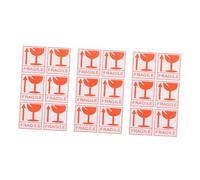 UKCOCO 258 pièces Autocollants Autoadhésifs pour Expédition Étiquettes Avertissement Fragile Stickers Mise Garde Rouge Lot pour Colis Adhésifs Pratiques pour Carton Verre