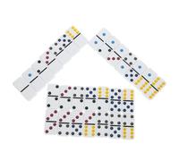 UKCOCO 28 pièces Jeu de Dominos Colorés Matériau Fiable de Société Familial Amusant pour Adultes Améliore Coordination et Créativité