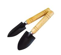 UKCOCO 2ensembles Kit Outils de Jardinage Portables Outils Mini Pelle pour Micro-aménagement Truelle et Râteau pour Jardinage Manches Bois Naturel