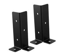 UKCOCO 2ensembles Support De Clôture De Jardin Base De Clôture pour Piquets Lot de Supports De Pied