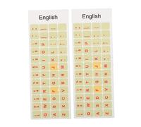 UKCOCO 2feuilles Autocollants Clavier Universels Anglais Sticker Décoratif pour Ordinateur Portable Et Pc Lettres Noires pour Clavier Américain Lot de Restauration Facile des Touches