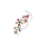 UKCOCO 2paire Boucles Oreilles Fleuries Brillantes Lot Perçage Clips Et Crochets Bijoux De Mariage Pour Femmes Et Filles