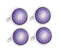 UKCOCO 2paires Boutons Manchette Fleurs Homme Mariage Boutons Manchette Floraux pour Chemises De Style Classique