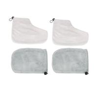 UKCOCO 2paires Paraffin Therapy Foot Cover And Glove Set For Spa And Home Use Soft Insulating Fabric Protective Warmth For Dry Skin Care Couleur Aléatoire