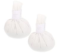 UKCOCO 2pcs Balle de Massage Thaïlandaise Chauffante en Coton Blanc pour Soulager les Douleurs Musculaires, Multi-fonctionnelle, pour Diverses Occasions