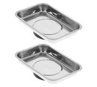 UKCOCO 2pcs Supports D'outils Magnétiques et Plateaux de Rangement pour Douilles en Acier Inoxydable Design Magnétique Robuste pour Scénarios de Travail et Fabrication