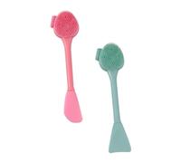 UKCOCO 2pièces Appareil Facial à Main Silicone Nettoyage Du Visage à Deux Têtes Appareil Facial Pour Femme Multi-usages Pour Visage Et Masque