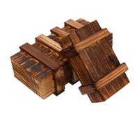 UKCOCO 2Pièces Boîte de Puzzle Bois pour Adultes et Garçon Fille Éducatif Compact et Portable Cachette pour Cartes pour Originaux