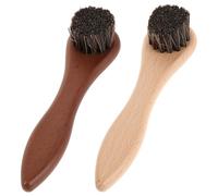UKCOCO 2pièces Brosse de Bain pour Hamsters et Cochons Poils Doux Crin de Cheval Manche Bois Lot de Brosses de Toilettage pour Petits Animaux
