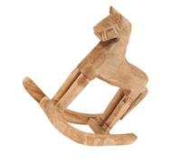 UKCOCO 2pièces Cheval Bois Sculpture Western Décoration Statuette Zodiaque Bureau Figurine Cheval Chinois Ornement Table Noël Décoration Intérieur