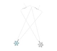 UKCOCO 2pièces Collier Pour Femme Pendentif Flocon De Chaîne De Cou Charmante Clavicule Créatif