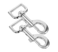 UKCOCO 2pièces Connecteurs De Retenue pour Animaux De Compagnie Clips pour Laisses De Chien Fermoirs Métal Mousquetons Pivotants Crochets pour Laisses Clips Métalliques