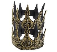 UKCOCO 2pièces Couronnes De Roi Mousse Pu Pour Hommes Cosplay Fête Vintage Décoratives Avec Bande Adhésive