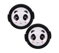 UKCOCO 2pièces Couvre-objectifs Motif Panda Lot de Pare-Soleil pour Objectif Couvercle De Protection Appareil Photo Capuchon Objectif