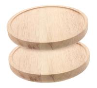 UKCOCO 2pièces Étagère Murale Ronde Flottante Bois Épais Lot pour Rangement Décoration Murale Style Scandinave Moderne
