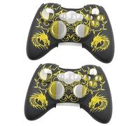 UKCOCO 2pièces Housse De Protection Silicone Pour Manette Design Pratique Et Antidérapant Compatible Avec Manette Couleur Jaune Et Noire Protection Rayures Et Salissures