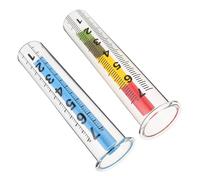 UKCOCO 2pièces Jauge Eau De Jardin Verre Borosilicate Tube De Mesure De Pluie Précis pour Extérieur Cour Et Exploitation Agricole