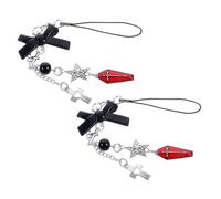 UKCOCO 2pièces Lanières De Téléphone Avec Pendentif Charms Gothiques Pour Portable Décoration De Et Accessoire De Mode