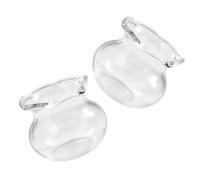 UKCOCO 2pièces Mini Aquarium Verre Transparent pour Maison De Poupées De Accessoires pour Décoration De Scènes Miniatures Modèle De Poisson Verre