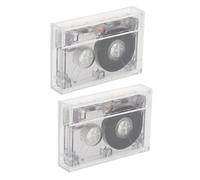 UKCOCO 2pièces Mini Cassette Audio Vierge pour Enregistreur Dictaphone Portable Bande Taping pour Interviews Et Projets DIY Lot de Cassettes Compactes Vintage