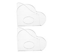 UKCOCO 2pièces Palette De Maquillage Acrylique Transparent Plateau De Mélange Pour Vernis à Ongles Forme De Cœur Portable Pour Usage Domestique Ou Déplacement Présentoir Inclus Pour