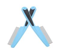 UKCOCO 2Pièces Peigne Antipelliculaire Inoxydable à Dents Fines Brosse pour Démêlant pour Garçon Fille et Animaux de Compagnie Durable