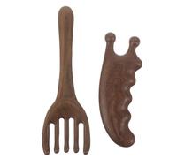UKCOCO 2pièces Peigne Grattoir Pour Chevelu Bois De Santal Masseur De Chevelu Peigne De Massage Pour Cheveux Et Soins De Tête
