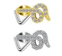 UKCOCO 2pièces Piercing Nez Serpent Acier Inoxydable Clips sans Perçage Bijoux de Nez Élégants pour Femme Charmants et Durables