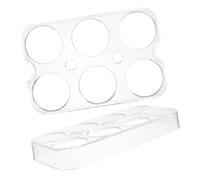 UKCOCO 2pièces Plateau à Œufs Pour Congélateur Coffre Organisateur De Réfrigérateur Compartiments Support à Œufs Pour Réfrigérateur Boîte à