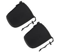 UKCOCO 2pièces Pochette Objectif Caméra Néoprène Ajustable Légère Résistante avec Crochet pour Appareil Photo DSLR Protection Portable Compacte
