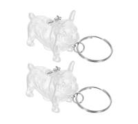 UKCOCO 2pièces Porte-clés Souvenir pour Animaux Boîte à Souvenirs pour Poils Animaux Pendentif Transparent Forme De Chien