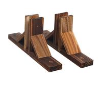 UKCOCO 2pièces Socle De Clôture Bois Massif Support Stable Et Facile à Assembler pour Jardin Et Terrasse Base De Piquet Robuste Accessoire De Bordure De Pelouse Et Lisse
