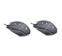 UKCOCO 2pièces Souris USB Optique Gaming Ergonomique avec Réglages Dpi Précis Jusqu à Dpi Boutons Et Couleurs Lumineuses pour Pc Et Ordinateur Portable Noir